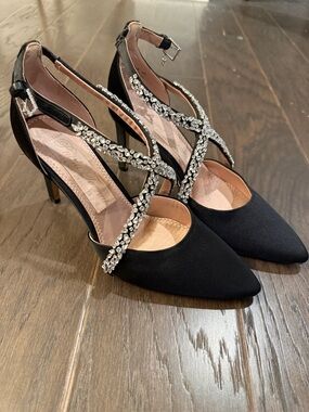 Pnina Tornai Bridal/Black Tie/Evening Heels with Crystal Straps